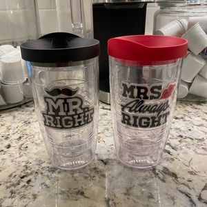 Tervis Tumbler Set | 16 oz | Mr. and Mrs. | NWOT